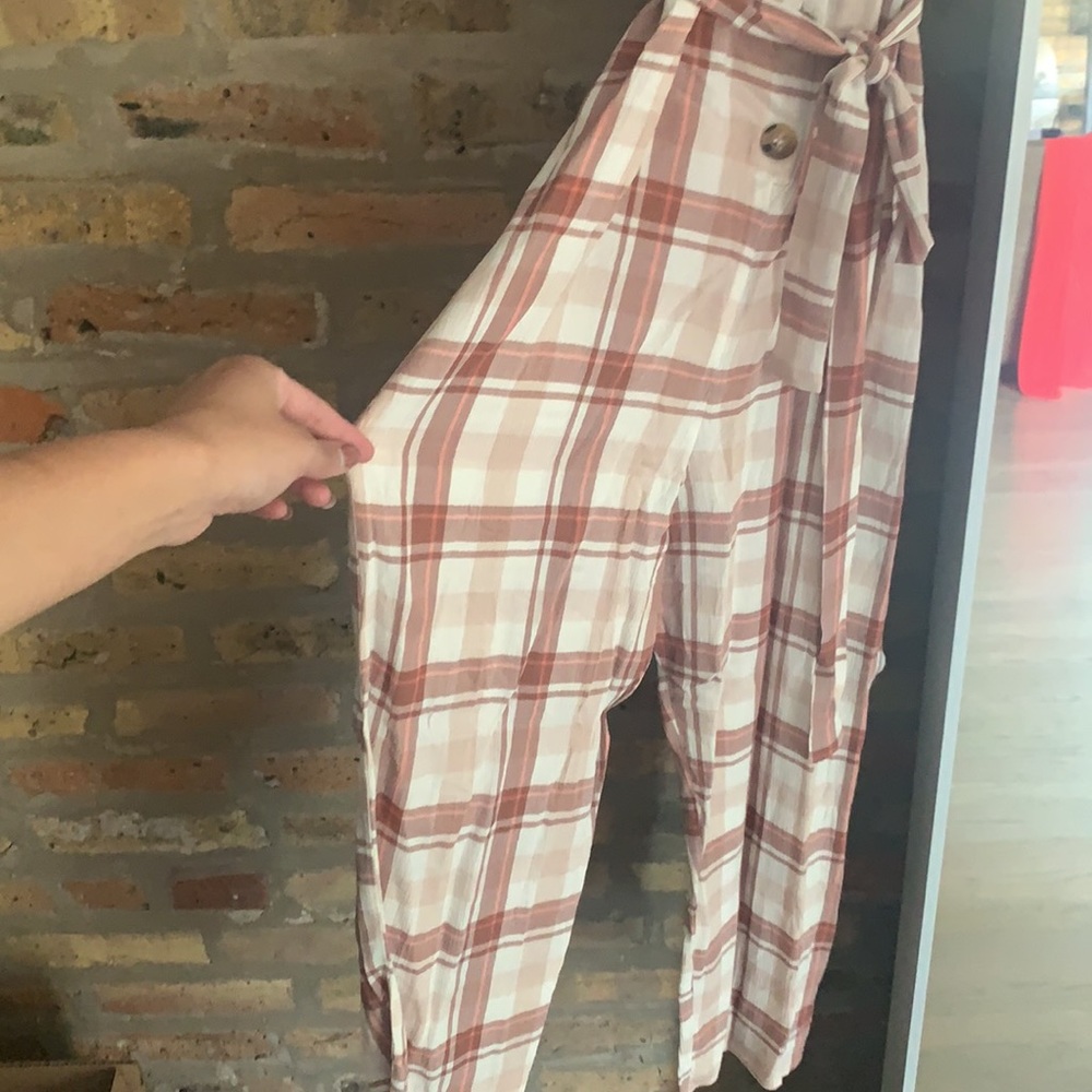 Check Jumpsuit with Rope Straps - Picture 4 of 4